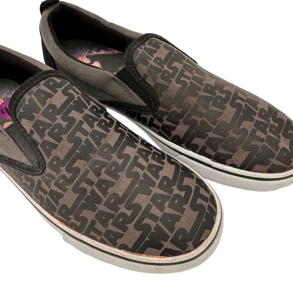 Skechers Star Wars Logo The Menace Jedi Knight Slip On Canvas Shoes Size 6.5